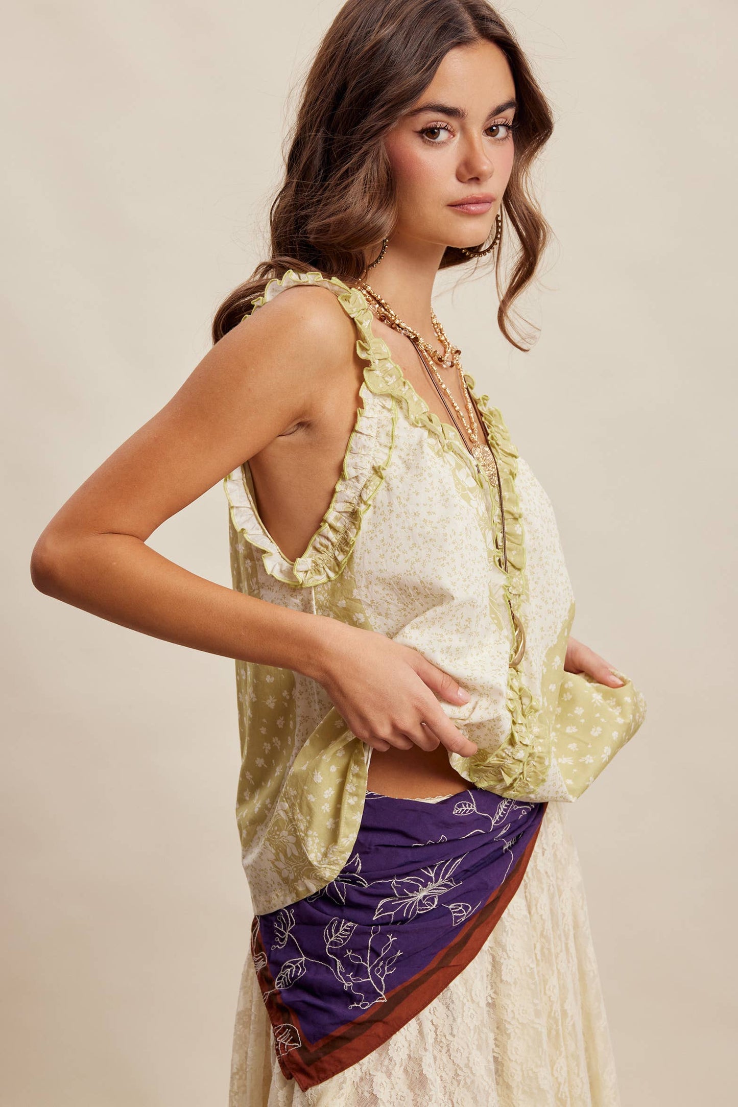 Free Festival Patchwork Tank Top