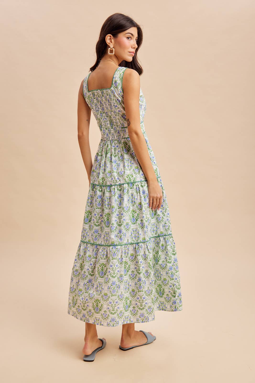 Le Fleur Cotton Floral Maxi Dress