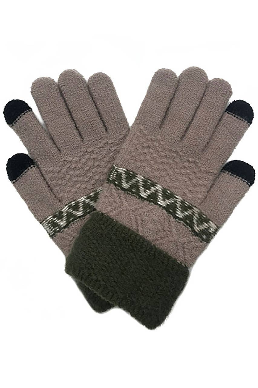 Waffle Knit Touch Screen Gloves