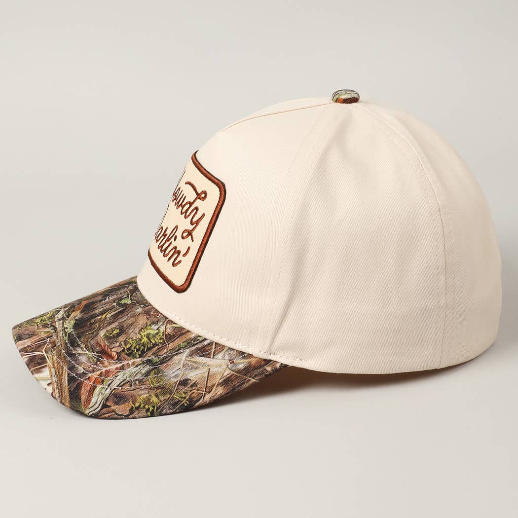 Howdy Darlin' Embroidered Patch & Camo Hat