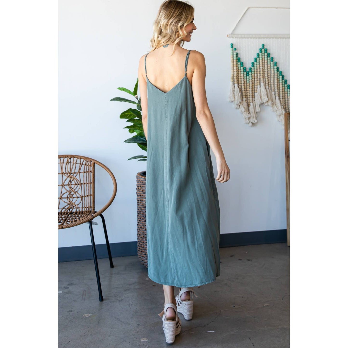 Casual Date (Olive) Tencel Maxi Dress