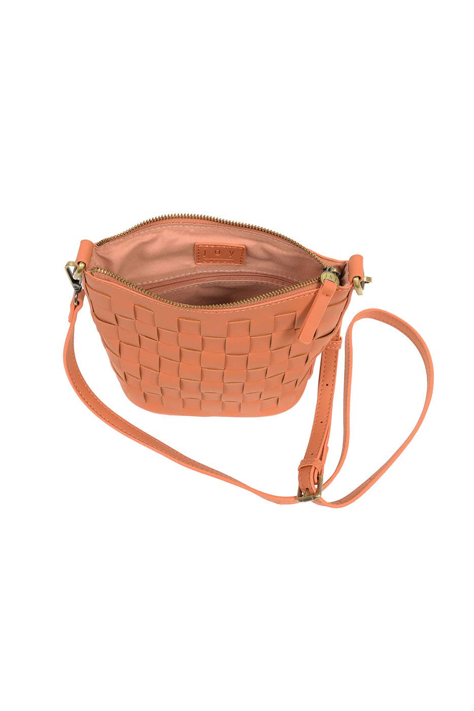 Maci (Coral) Woven Crossbody Bag