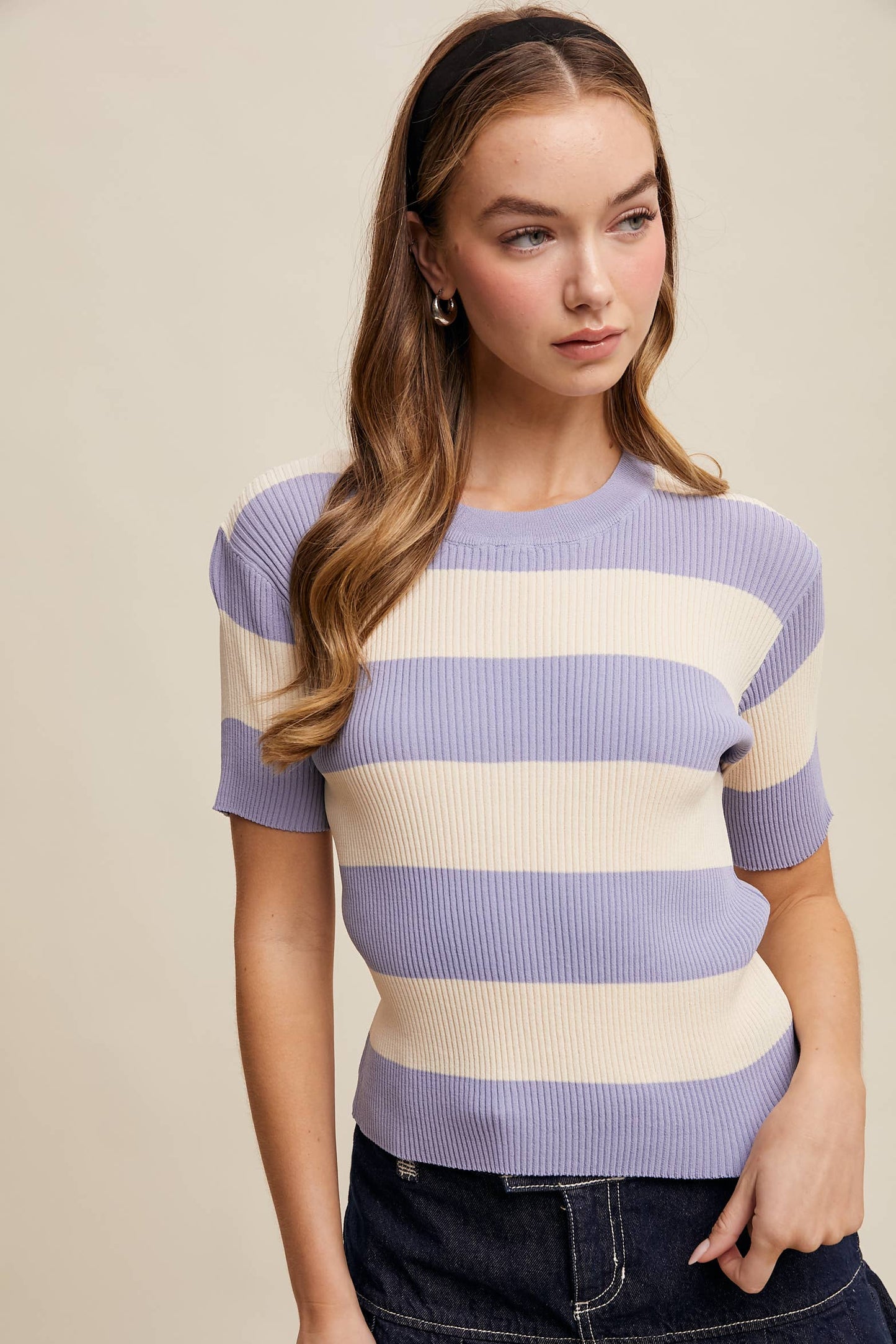 Perfectly Polished (Periwinkle) SS Sweater
