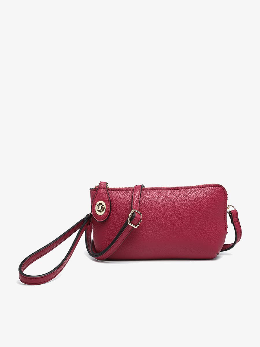 Kendall (Dk Ruby) Crossbody/Wristlet w/ Twist Lock