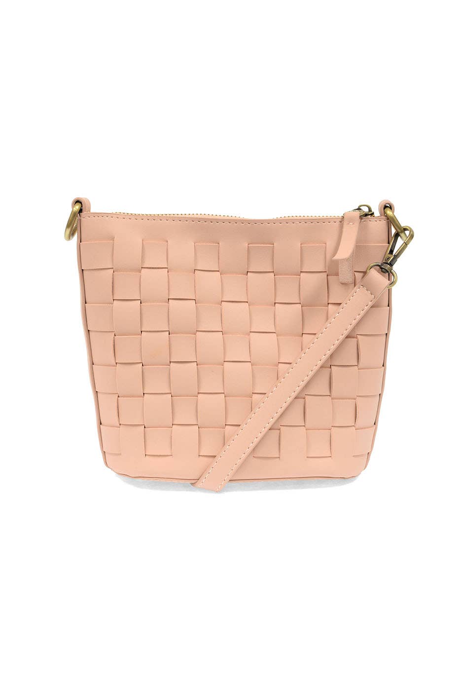 Maci (Coral) Woven Crossbody Bag