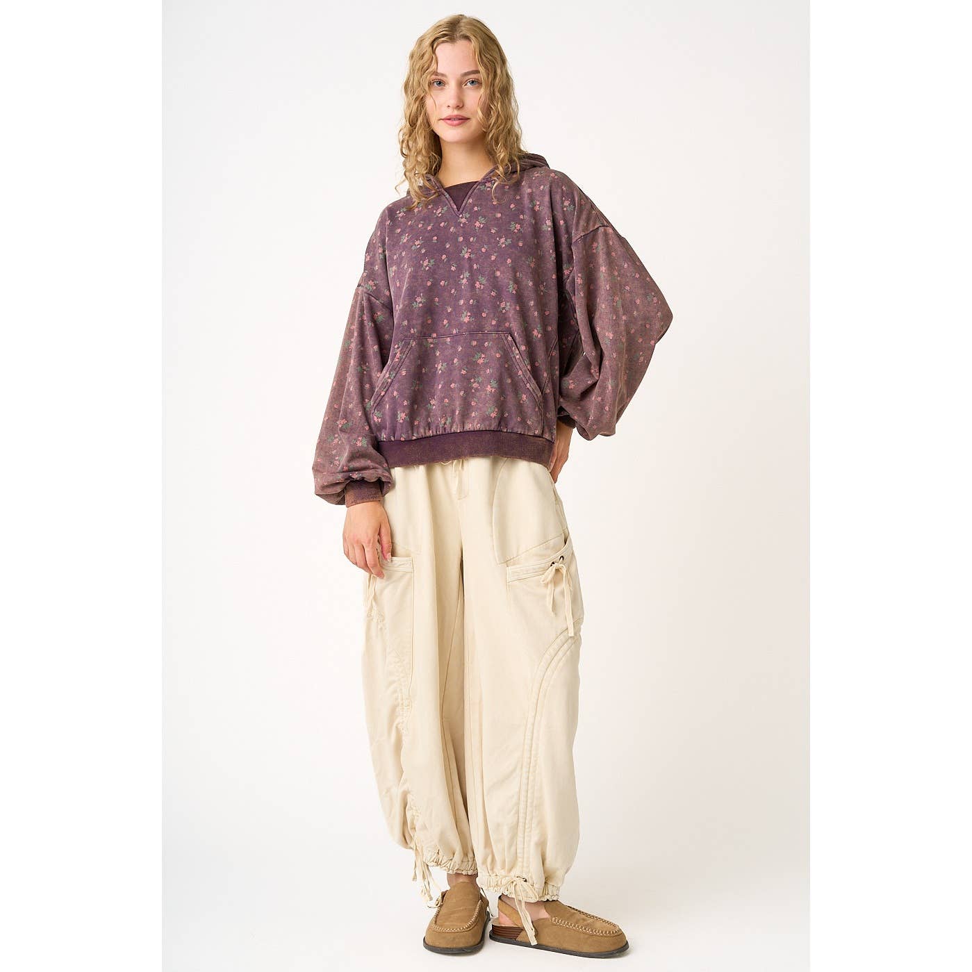 Chasing Sunsets (Plum) Floral Hoodie