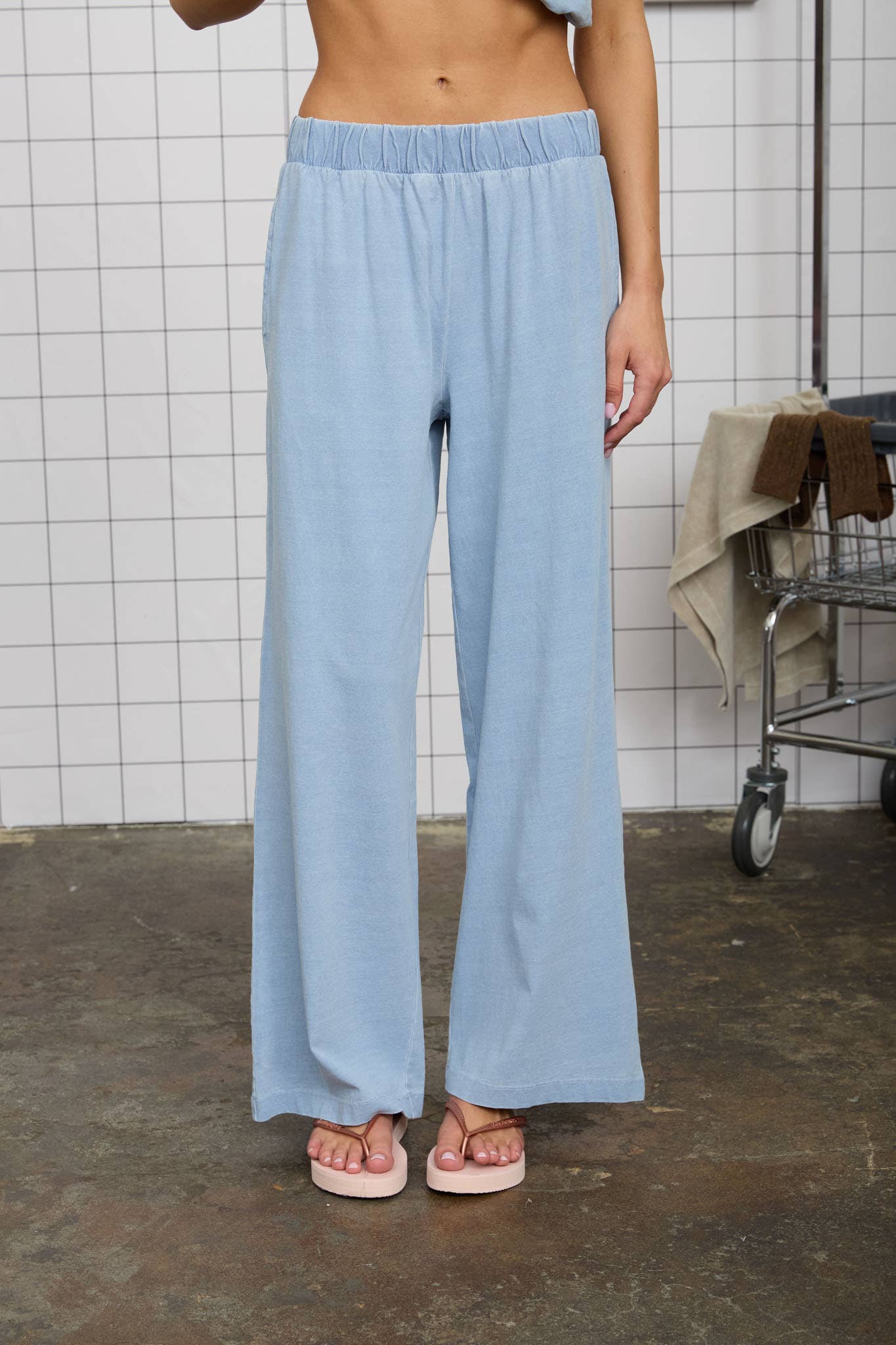 Lounge About (Lt Blue) Knit Pants