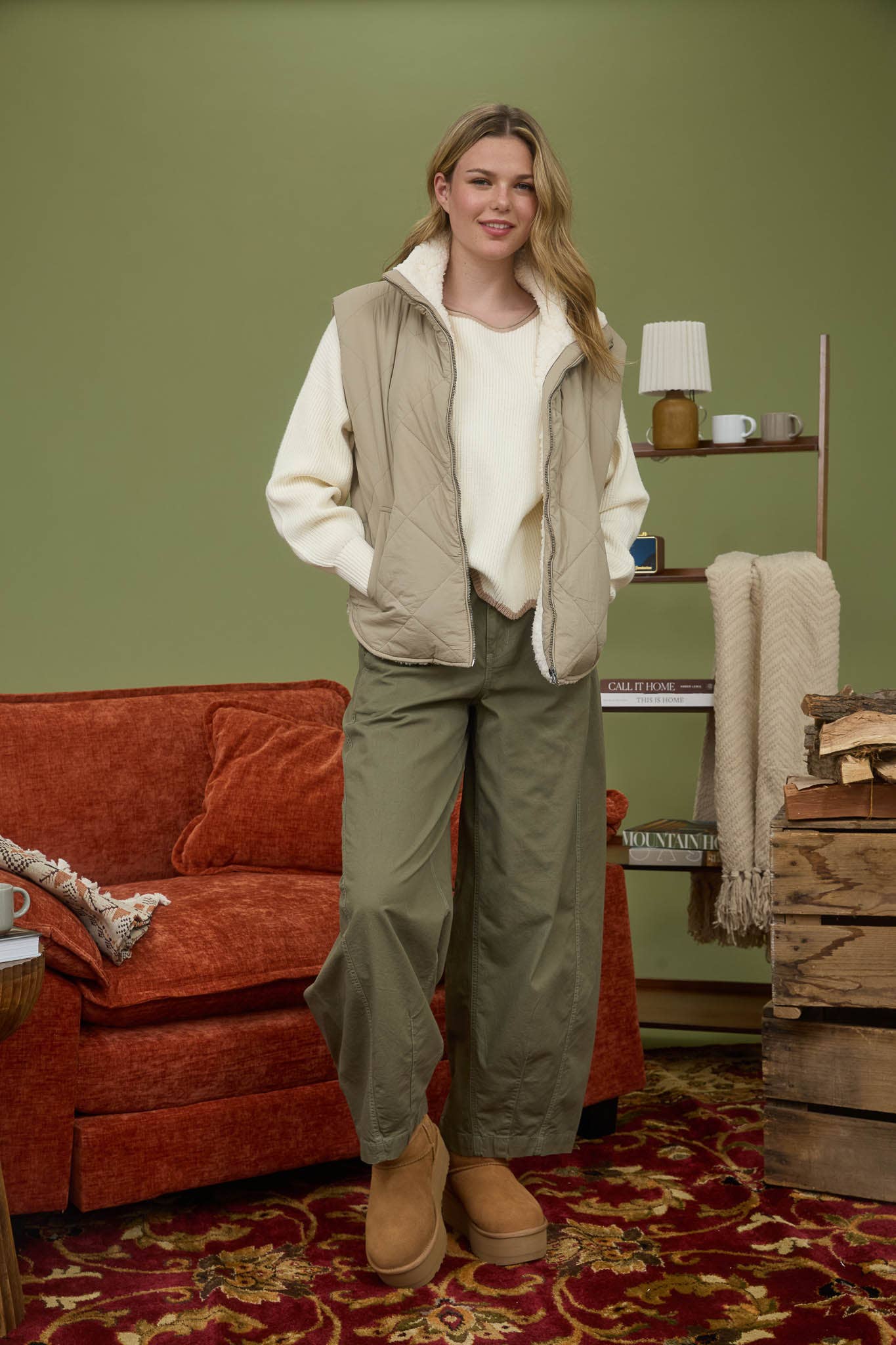 Valley View Fleece Lined Quilted Vest