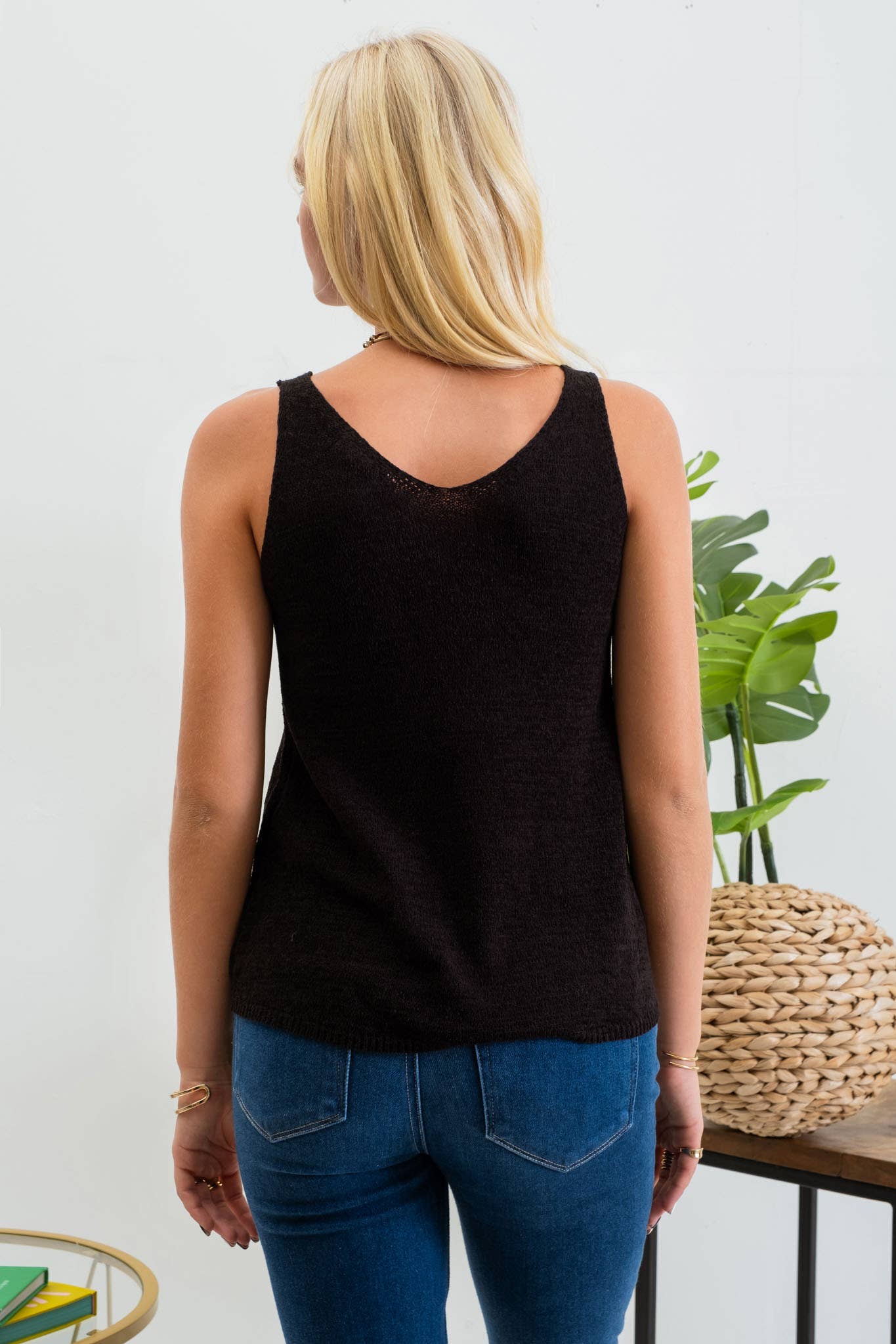 Basic Girl (Black) Sweater Knit Tank
