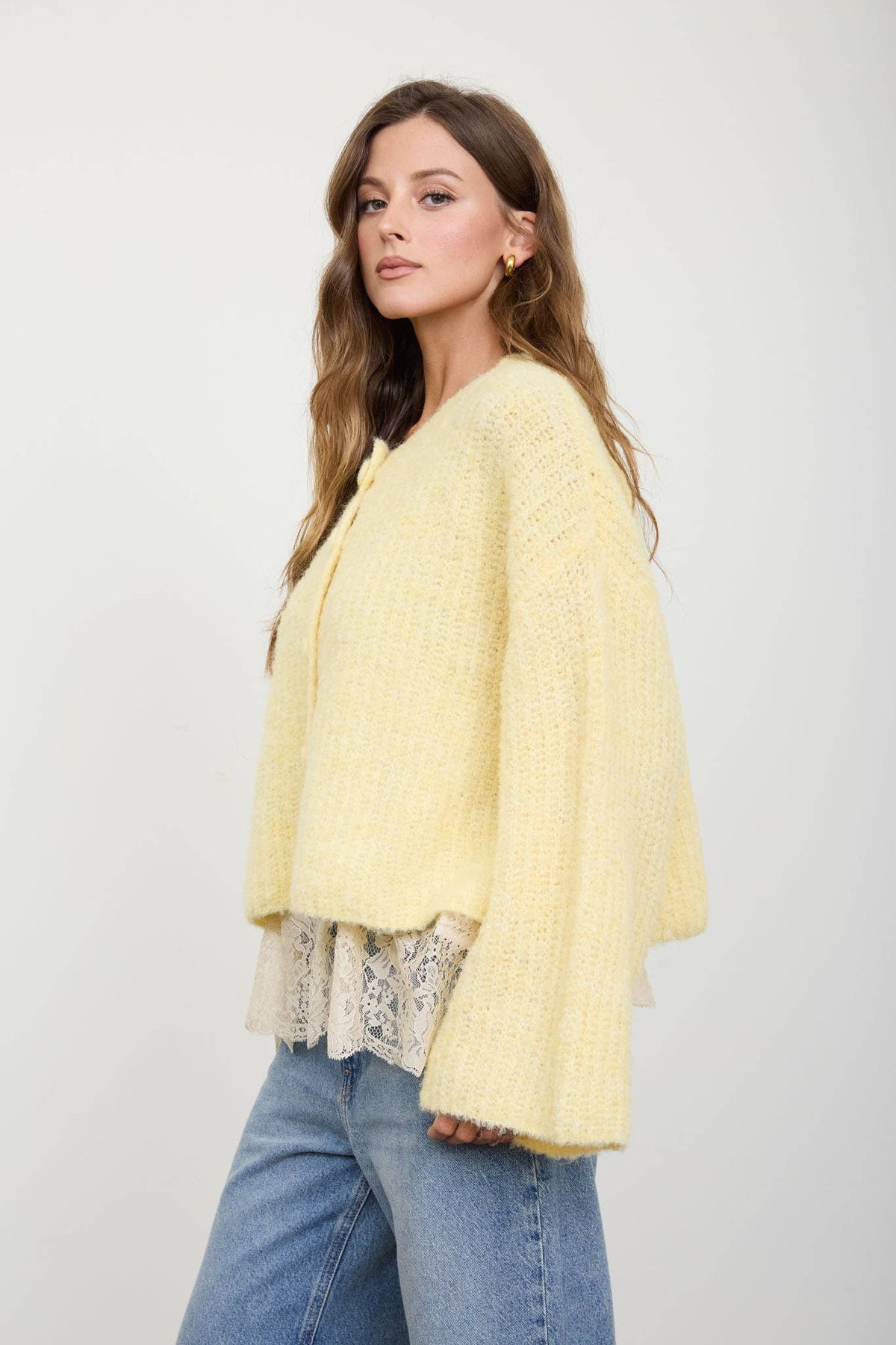 Walk This Way (Butter) Fuzzy Cardigan