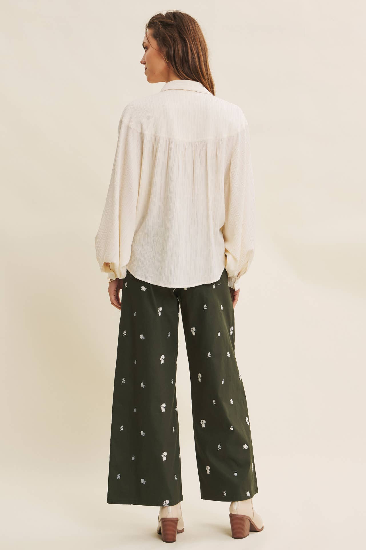 Deep Breathe (Vanilla) Crinkled Blouse
