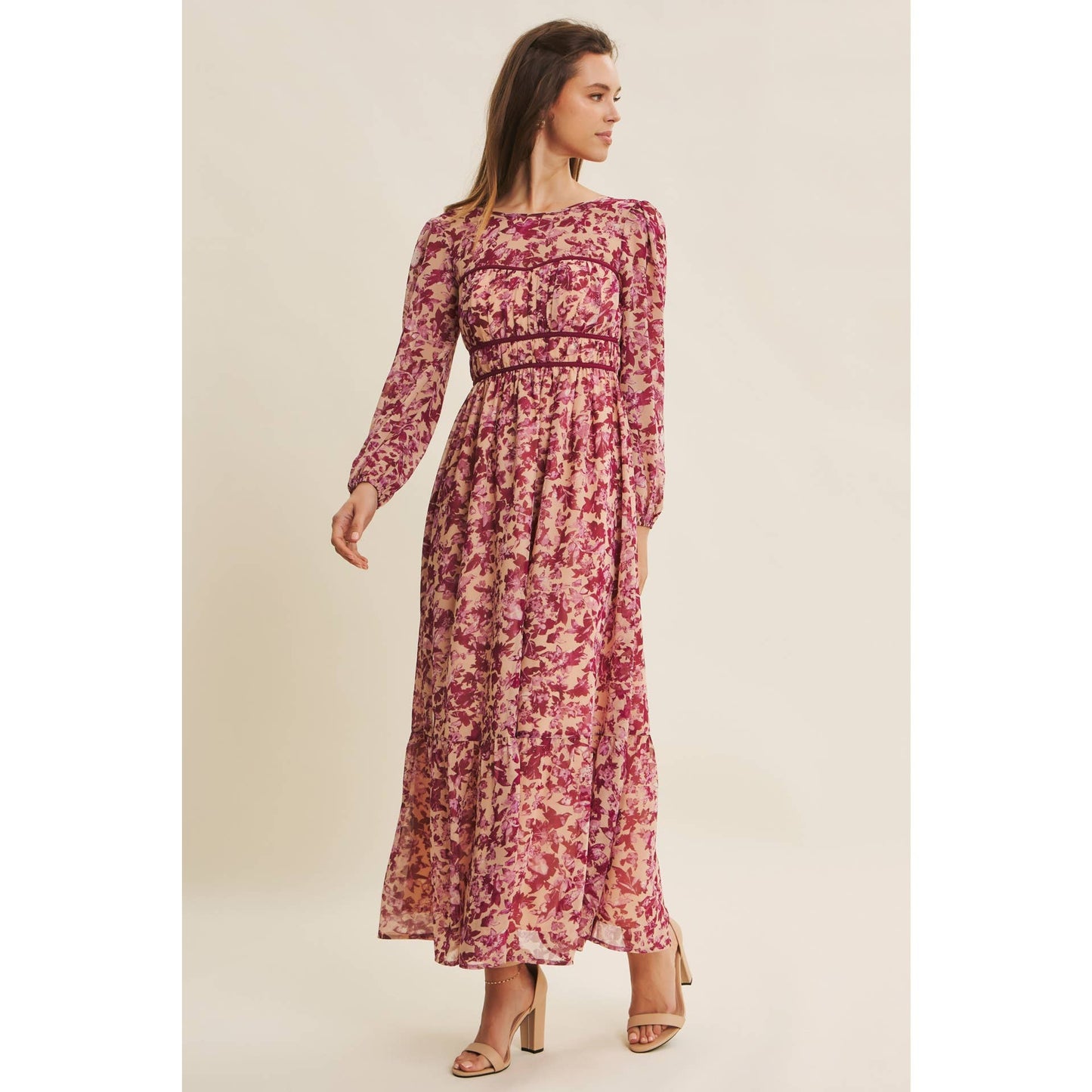 Timeless Charm Floral Bustier Maxi Dress