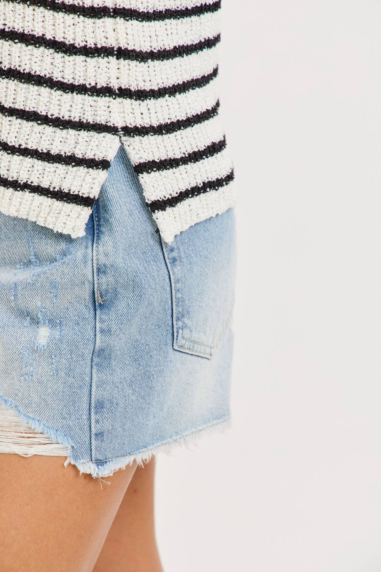 Stripes & Strides (Blk/Wh) Sweater Tank