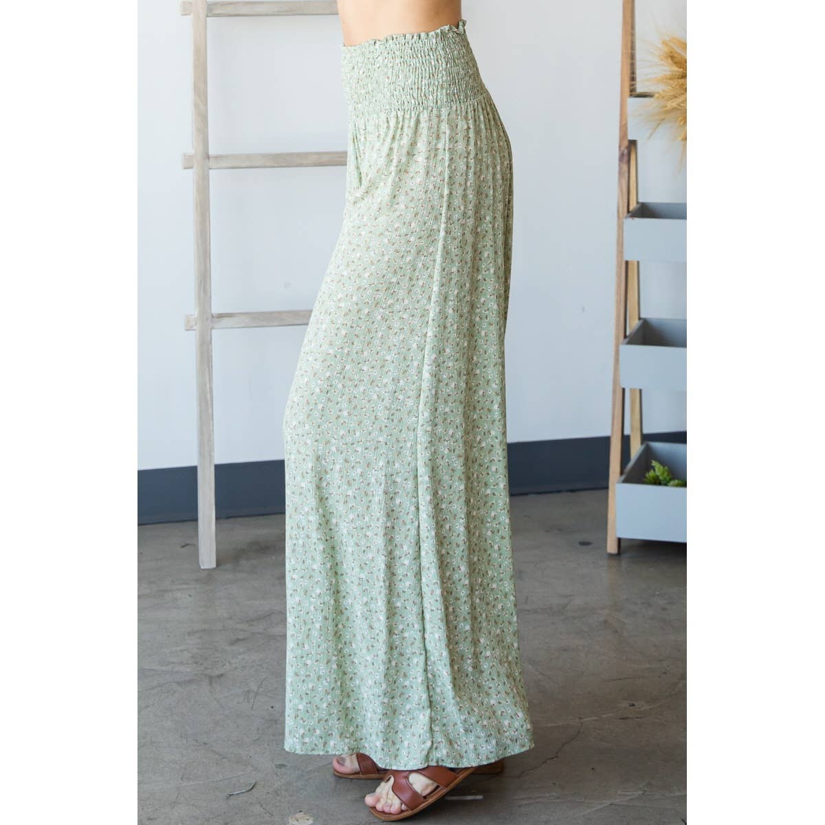 Sunday Funday (Sage) Ditsy Floral Pants