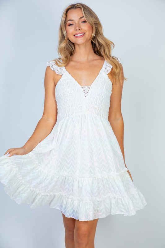 White Rainbow WHITE Woven Dress