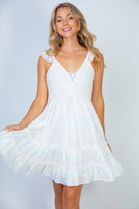 White Rainbow WHITE Woven Dress