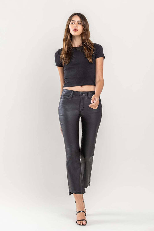 Vervet: Midnight Sky Coated Crop Jeans