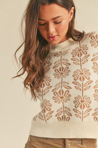Autumn Flowers (Cream) Sweater