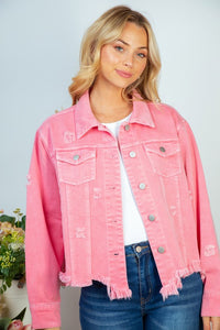 Bold Babe PINK Denim Jacket