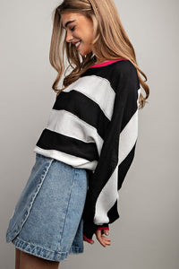 Twist Of Fate B/W Stripe Sweater