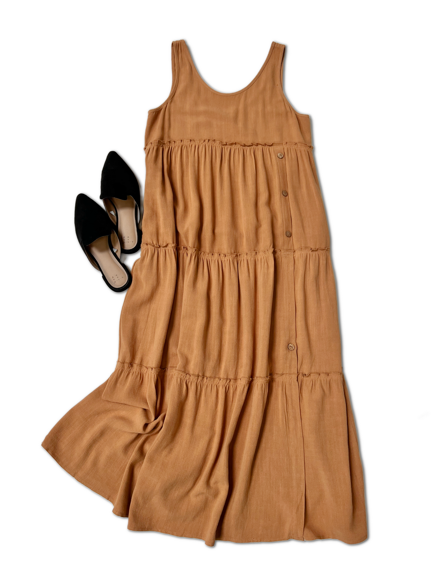 (Preorder) Sahara Summer Midi Dress, Camel (S/M-M/L)
