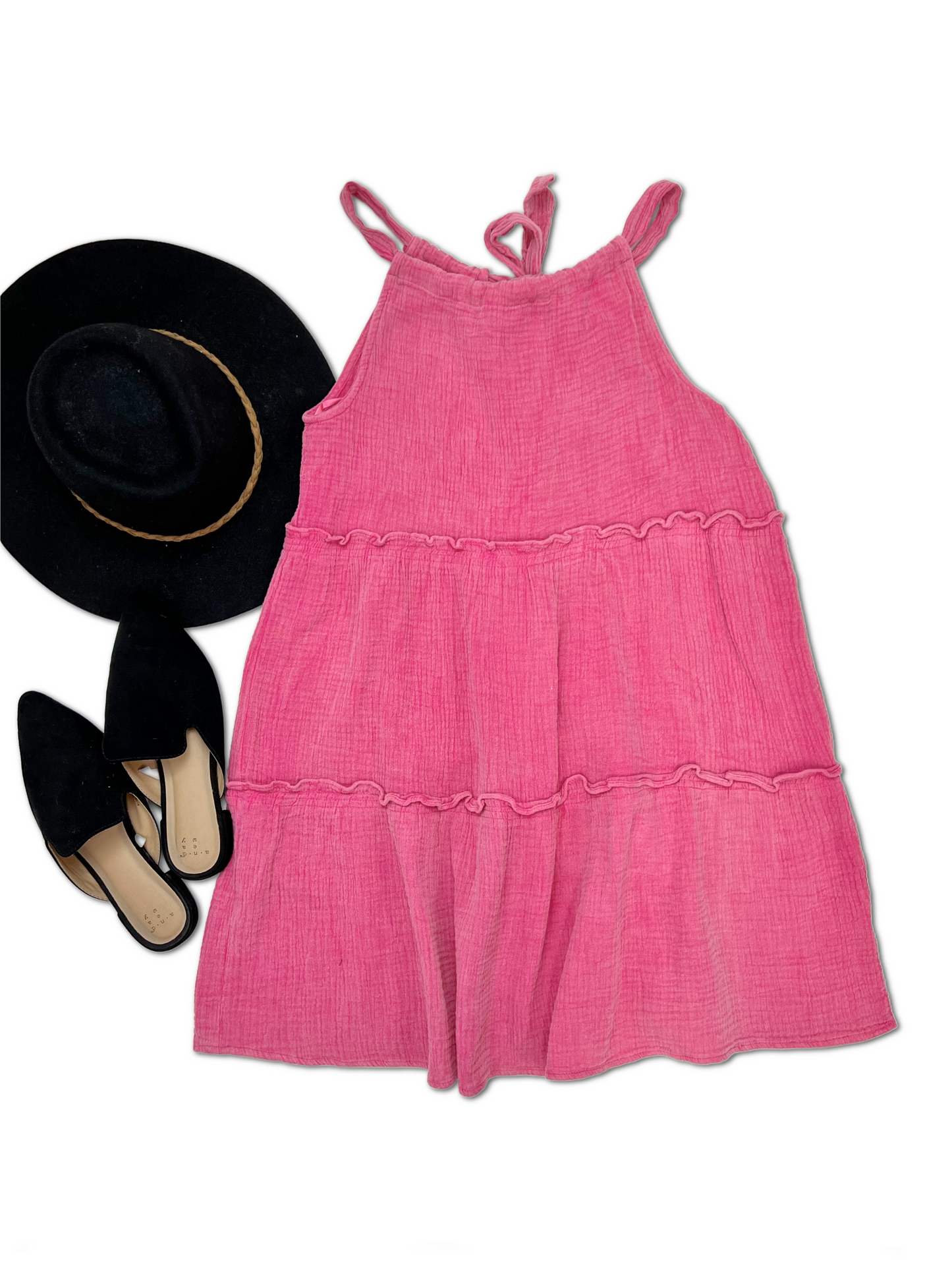 Summer Days (Magenta) Gauze Dress