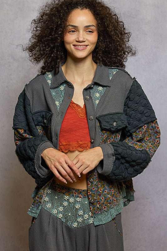 Pol: Pearls & Patchwork Floral Jacket