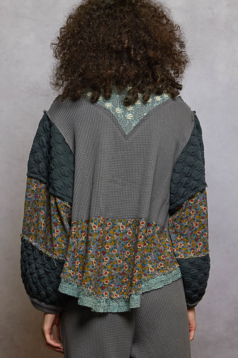 Pol: Pearls & Patchwork Floral Jacket