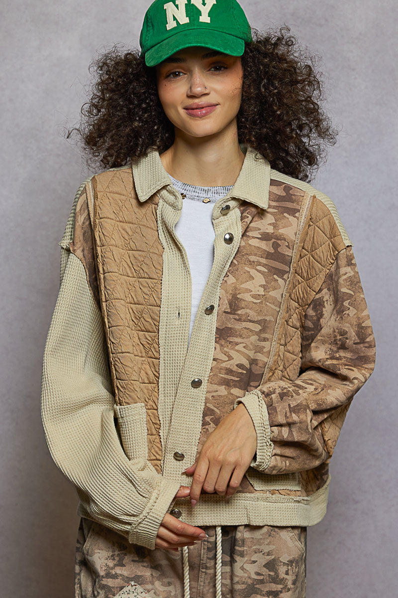Pol: Cozy Camo Thermal Quilted Jacket
