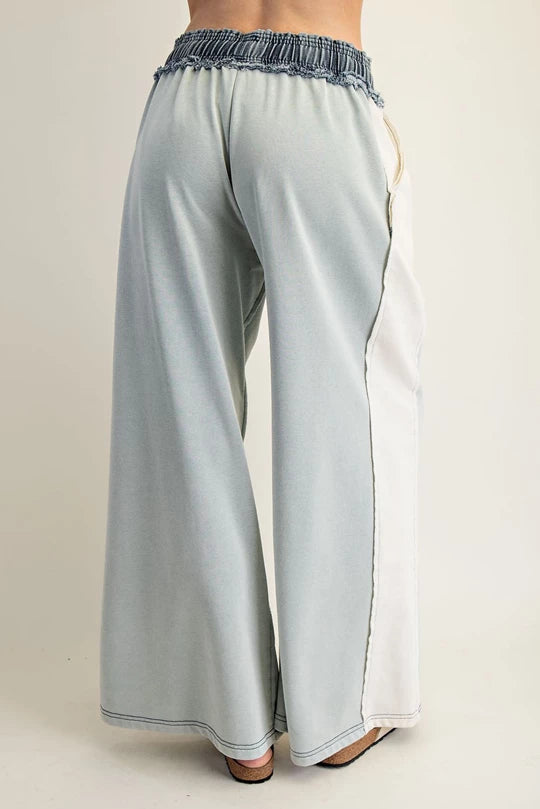Good Sport (Sage) Denim Accent Pants