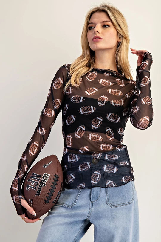 Football Fanatic Mesh Football LS Top