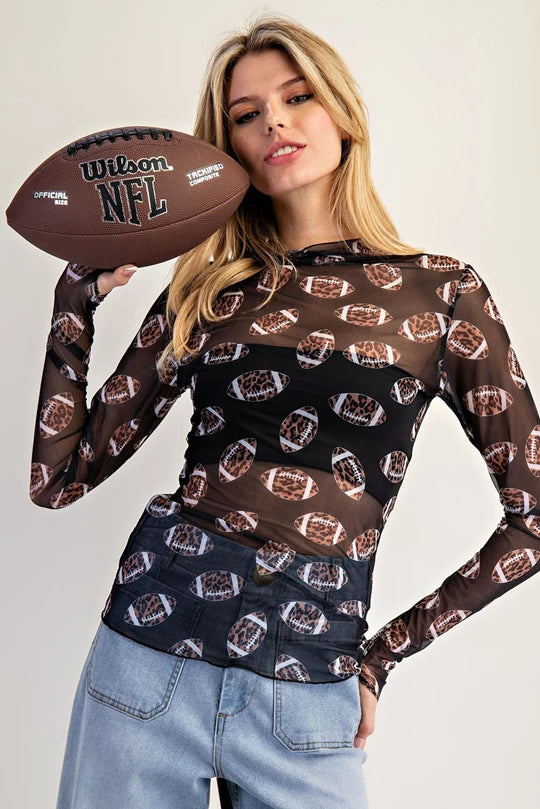Football Fanatic Mesh Football LS Top