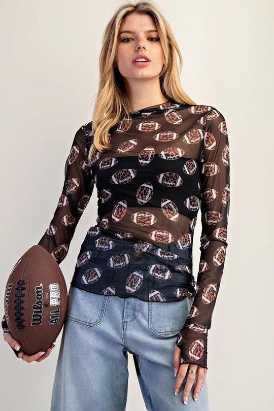 Football Fanatic Mesh Football LS Top