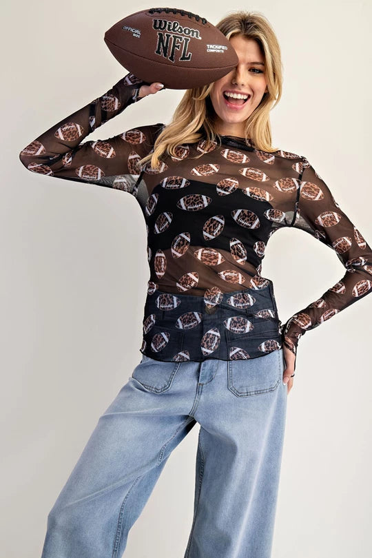 Football Fanatic Mesh Football LS Top