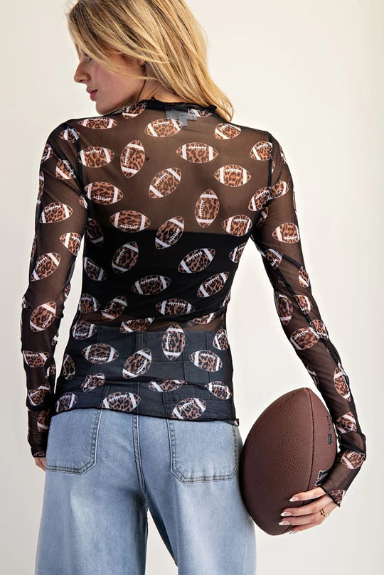 Football Fanatic Mesh Football LS Top
