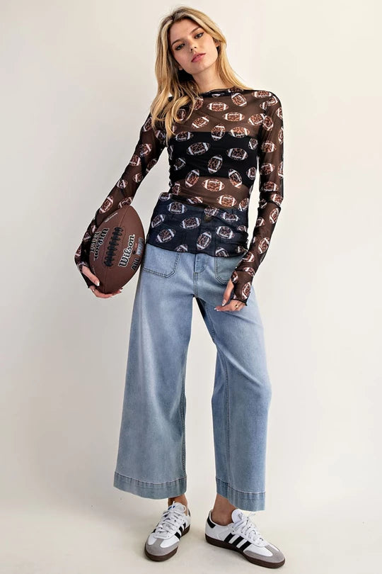 Football Fanatic Mesh Football LS Top