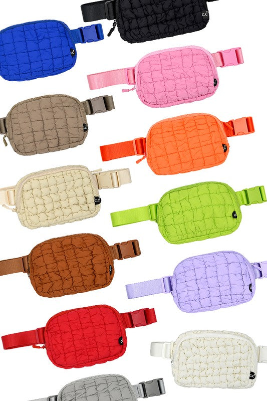 C.C. Quilted Puffer Fanny Pack
