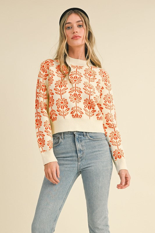 Autumn Flowers (Orange) Sweater