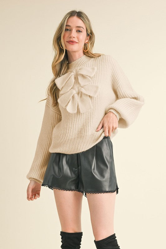 So Demure Reversible Bow Sweater