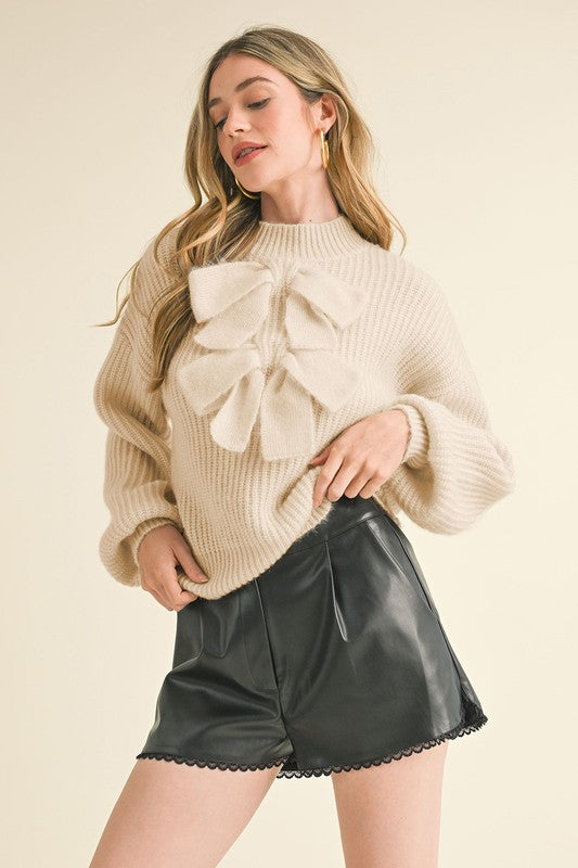 So Demure Reversible Bow Sweater