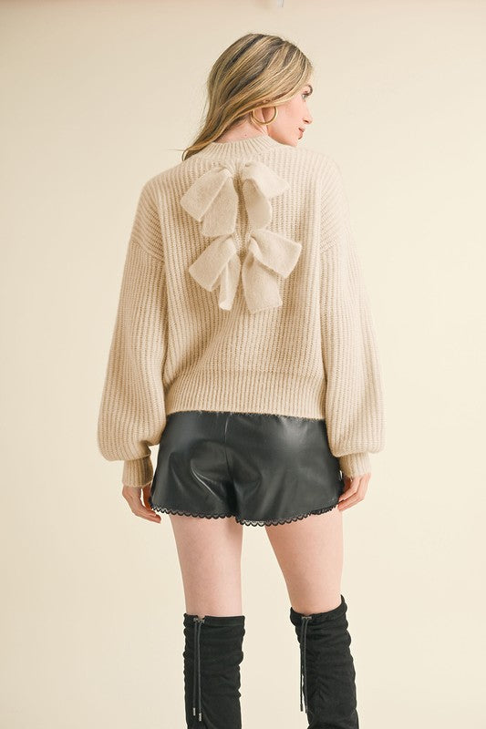 So Demure Reversible Bow Sweater