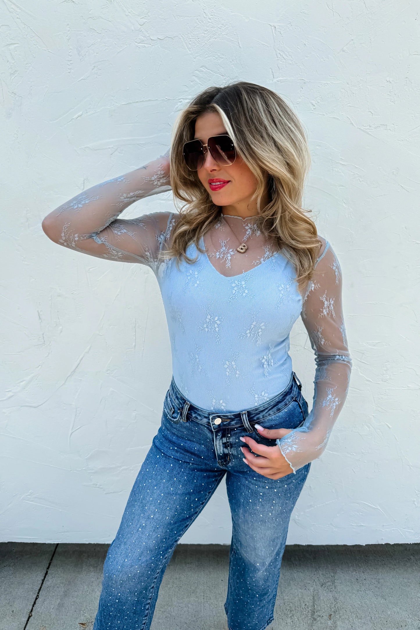 Rhinestone Cowgirl Mid Rise Jeans