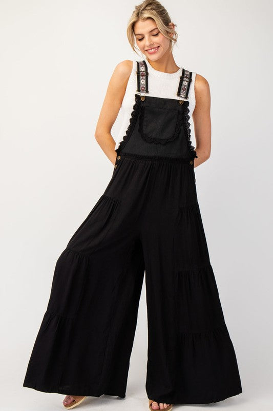 Spin You Around (Black) Overalls