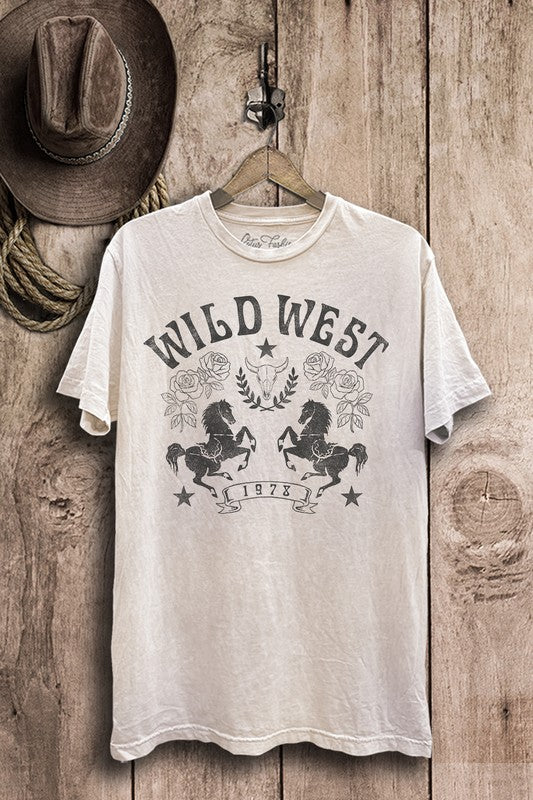 Wild West (Off White) Mineral Wash Tee