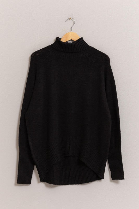 Believe It (Black) Turtleneck Sweater