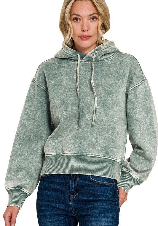 Mild Monday (Jade) Mineral Wash Hoodie