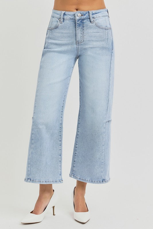 Risen: All Good Crop Seam Detail Jeans