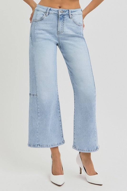 Risen: All Good Crop Seam Detail Jeans