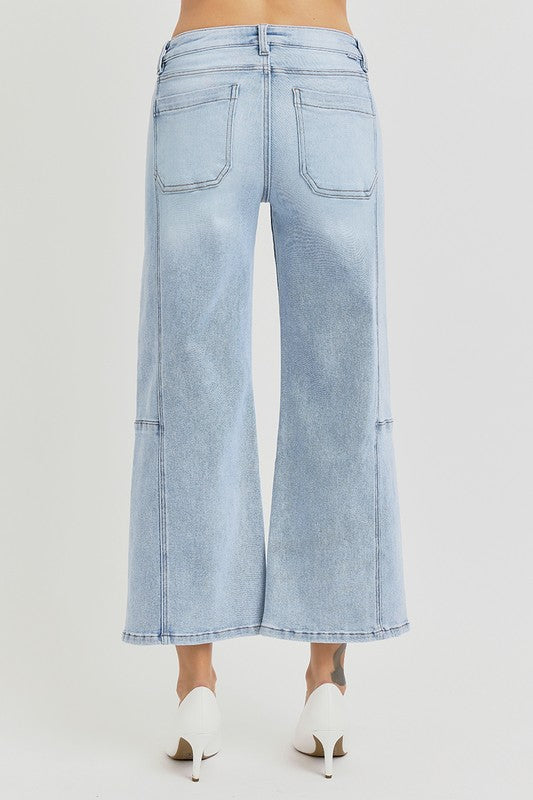 Risen: All Good Crop Seam Detail Jeans