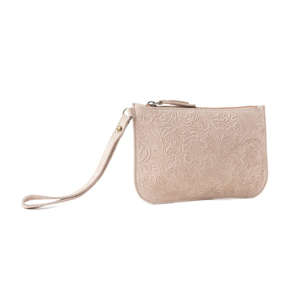 Myra Bag: Heritage Scroll Wristlet
